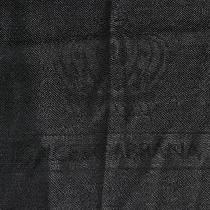 Dolce & Gabbana Dark Gray Cashmere Fringes Neck Warmer Scarf