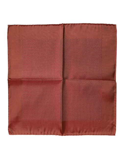Dolce & Gabbana Orange Silk Square Men Foulard Scarf Dolce & Gabbana