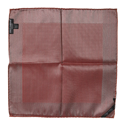 Dolce & Gabbana Orange Silk Square Men Foulard Scarf