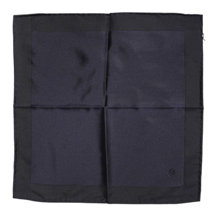 Dolce & Gabbana Dark Blue Silk Square Men Foulard Scarf