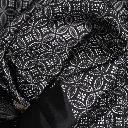 Dolce & Gabbana Black Patterned Fringes Men Foulard Scarf