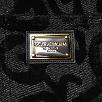 Dolce & Gabbana Gray Cotton DG Logo Straight Men Denim Jeans