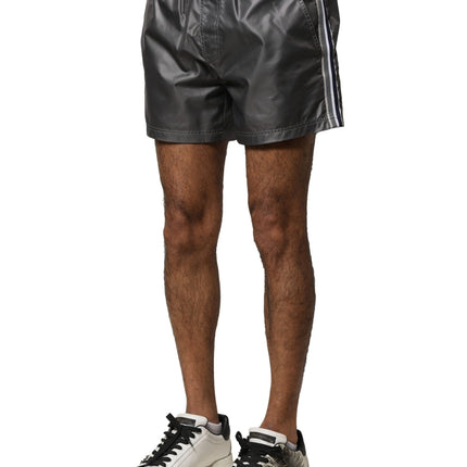 Dolce & Gabbana Gray Polyester Mid Waist Casual Bermuda Shorts