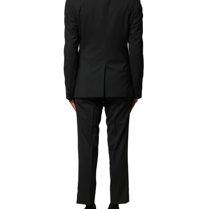 Dolce & Gabbana Black Wool 2 Piece Single Breasted Suit