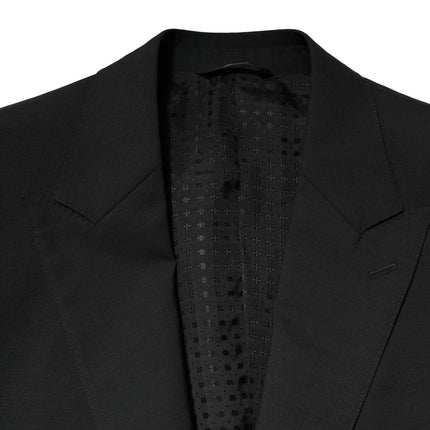 Dolce & Gabbana Black Wool 2 Piece Single Breasted Suit