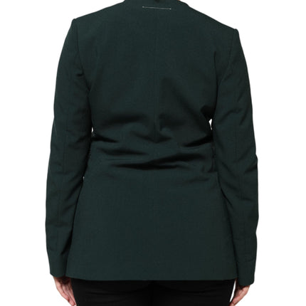 Maison Margiela Green Single Breasted One Button Coat Jacket