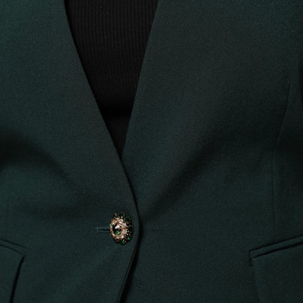 Maison Margiela Green Single Breasted One Button Coat Jacket