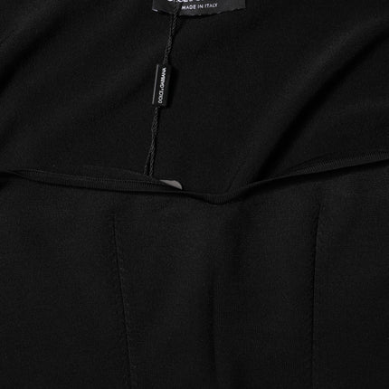 Dolce & Gabbana Black Viscose Long Sleeve Pullover Blouse Top
