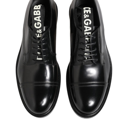 Dolce & Gabbana Black Leather Dress Lace Up Men Formal Shoes