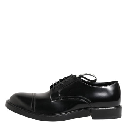 Dolce & Gabbana Black Leather Dress Lace Up Men Formal Shoes