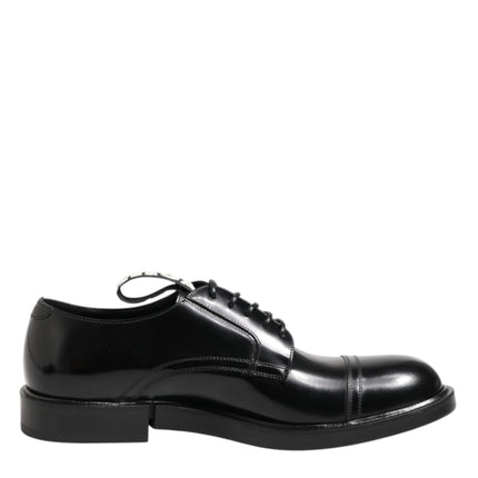 Dolce & Gabbana Black Leather Dress Lace Up Men Formal Shoes