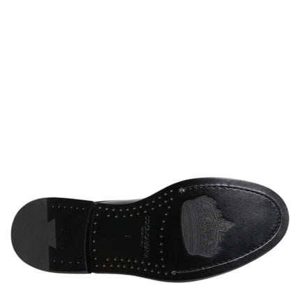 Dolce & Gabbana Black Leather Dress Lace Up Men Formal Shoes