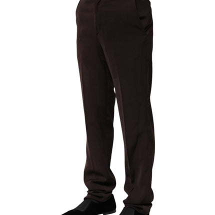 BENCIVENGA Dark Brown Mid Waist Dress Formal Pants