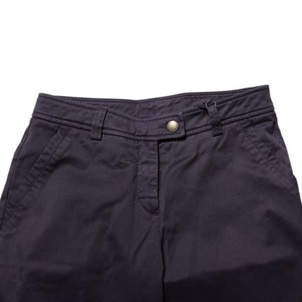 Incotex Dark Purple Mid Waist Casual Straight Pants