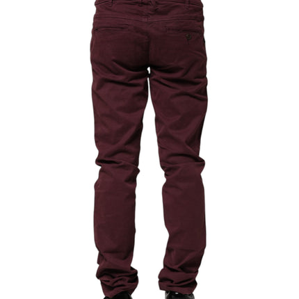 CYCLE Maroon Cotton Stretch Skinny Fit Men Denim Jeans