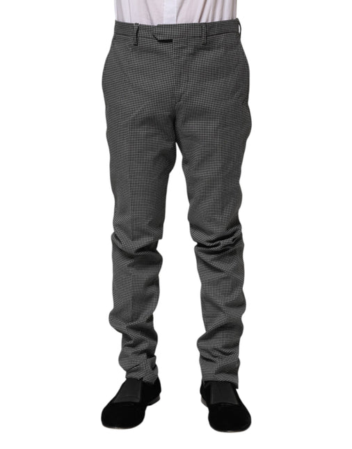 BENCIVENGA Black White Checkered Tapered Dress Pants BENCIVENGA