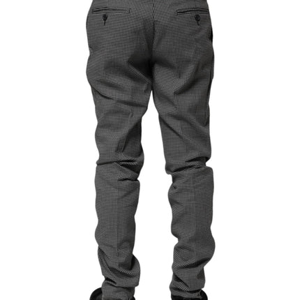 BENCIVENGA Black White Checkered Tapered Dress Pants
