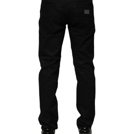 Dolce & Gabbana Black Cotton Skinny Denim Jeans