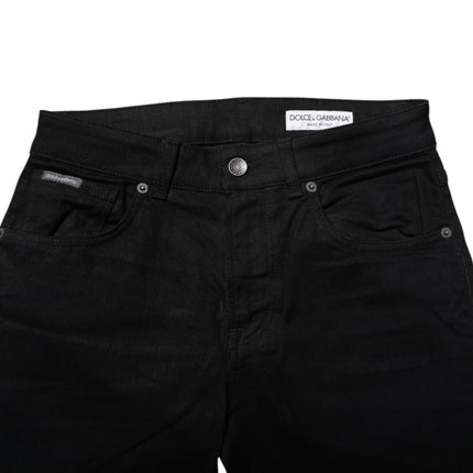 Dolce & Gabbana Black Cotton Skinny Denim Jeans
