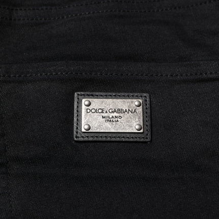 Dolce & Gabbana Black Cotton Skinny Denim Jeans