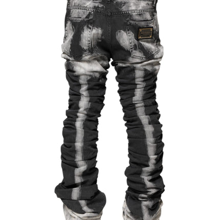 Dolce & Gabbana Black Tie Dye Straight Denim Jeans