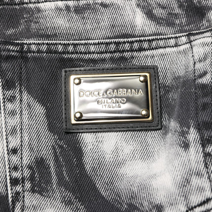 Dolce & Gabbana Black Tie Dye Straight Denim Jeans