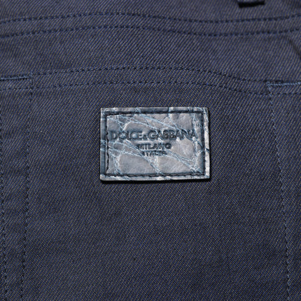 Dolce & Gabbana Dark Blue Cotton Skinny Denim Jeans