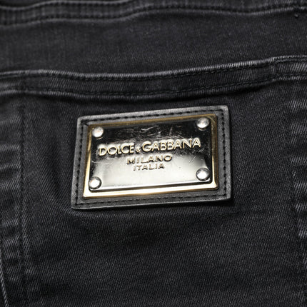 Dolce & Gabbana Black Cotton Skinny Men Denim Jeans