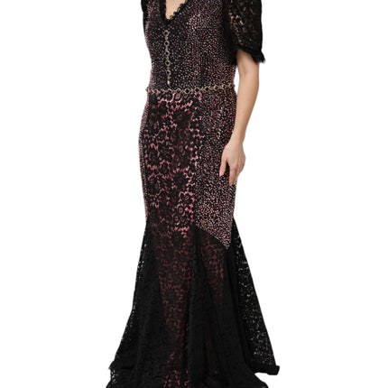 Dolce & Gabbana Multicolor Embellished Mermaid Gown Dress