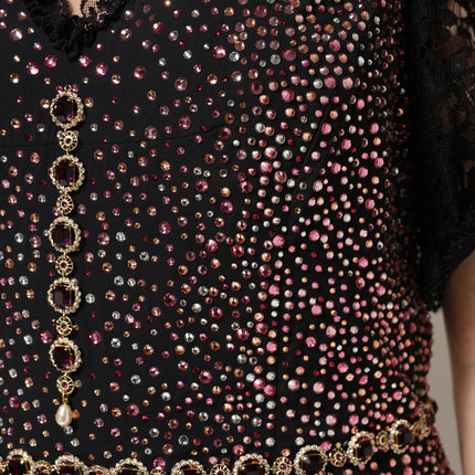 Dolce & Gabbana Multicolor Embellished Mermaid Gown Dress