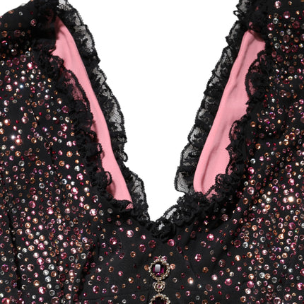 Dolce & Gabbana Multicolor Embellished Mermaid Gown Dress