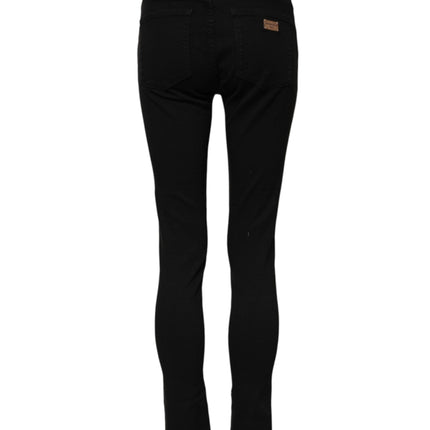 Dolce & Gabbana Black Skinny Cotton Mid Waisted Denim Jeans