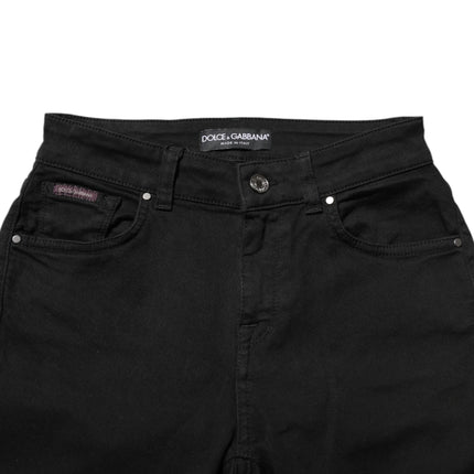 Dolce & Gabbana Black Skinny Cotton Mid Waisted Denim Jeans