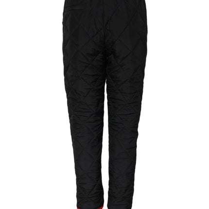Dolce & Gabbana Black Quilted Mid Waist Jogger Pants