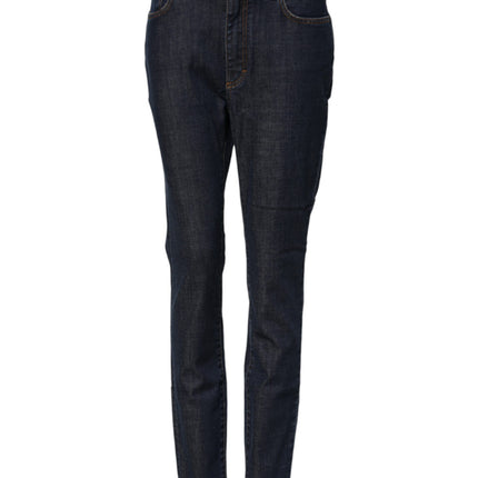 Dolce & Gabbana Blue Queen Patch AUDREY Mid Waist Denim Jeans