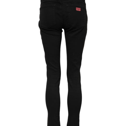 Dolce & Gabbana Black Skinny Cotton Mid Waisted Denim Jeans