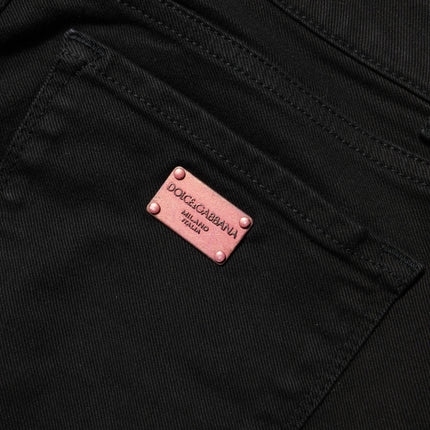 Dolce & Gabbana Black Skinny Cotton Mid Waisted Denim Jeans