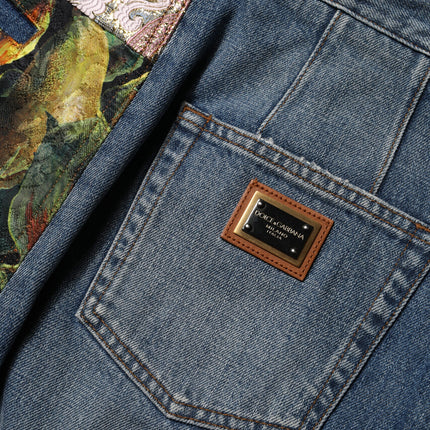 Dolce & Gabbana Blue AMBER Patchwork High Waist Denim Jeans