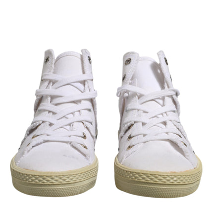 Maison Margiela White Lace Up Mid Top Women Sneakers Shoes