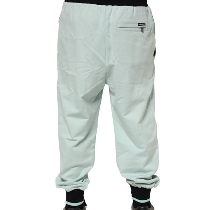 Dolce & Gabbana Light Green Cotton Men Jogger Sweatpants Pants