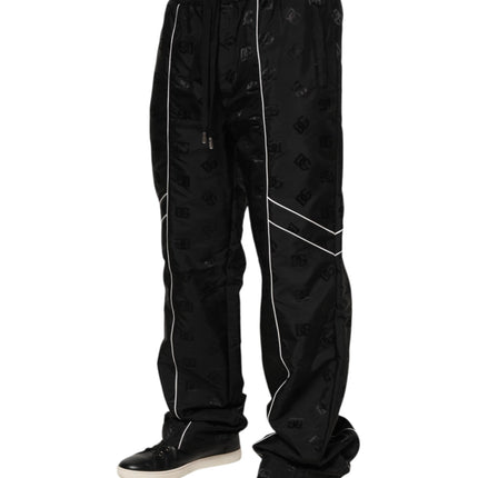 Dolce & Gabbana Black Cotton Straight Jogger Sweatpants Pants