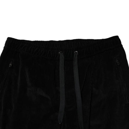 Dolce & Gabbana Black Cotton Men Jogger Sweatpants Pants