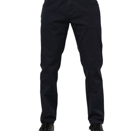 Dolce & Gabbana Blue Cotton Tapered Denim Jeans