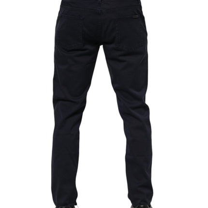 Dolce & Gabbana Blue Cotton Tapered Denim Jeans