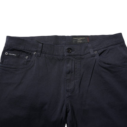 Dolce & Gabbana Blue Cotton Tapered Denim Jeans