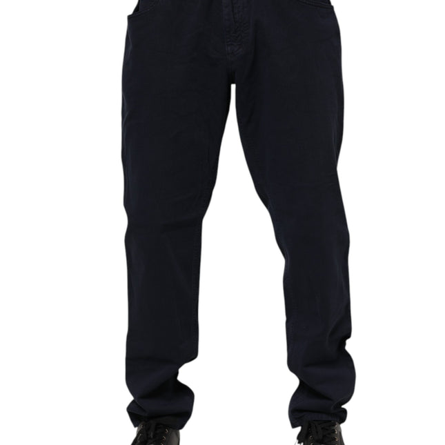Dolce & Gabbana Black Cotton Tapered Denim Jeans