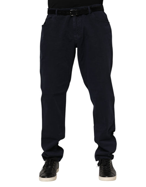 Dolce & Gabbana Black Cotton Tapered Denim Jeans Dolce & Gabbana