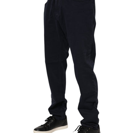 Dolce & Gabbana Black Cotton Tapered Denim Jeans