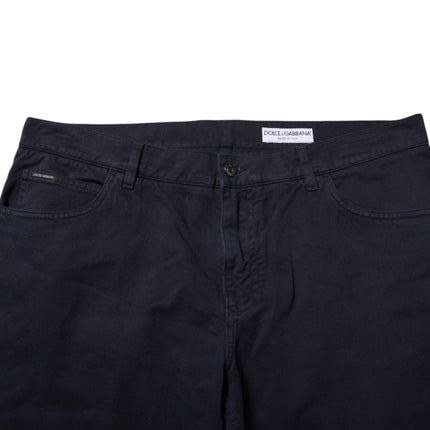 Dolce & Gabbana Black Cotton Tapered Denim Jeans