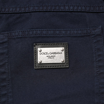 Dolce & Gabbana Black Cotton Tapered Denim Jeans